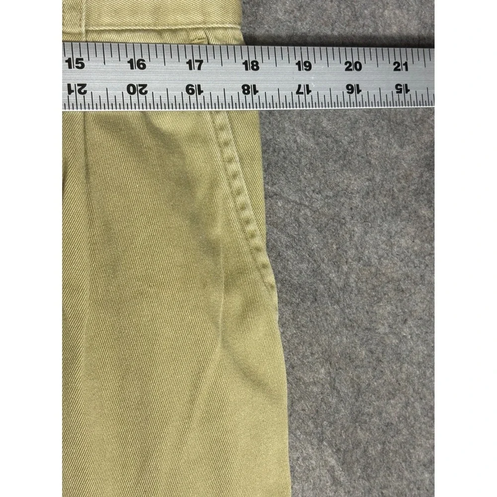 Willis & Geiger Outfitters Mens 36x34 Khaki Cotton Pleated Cargo Pants Safari